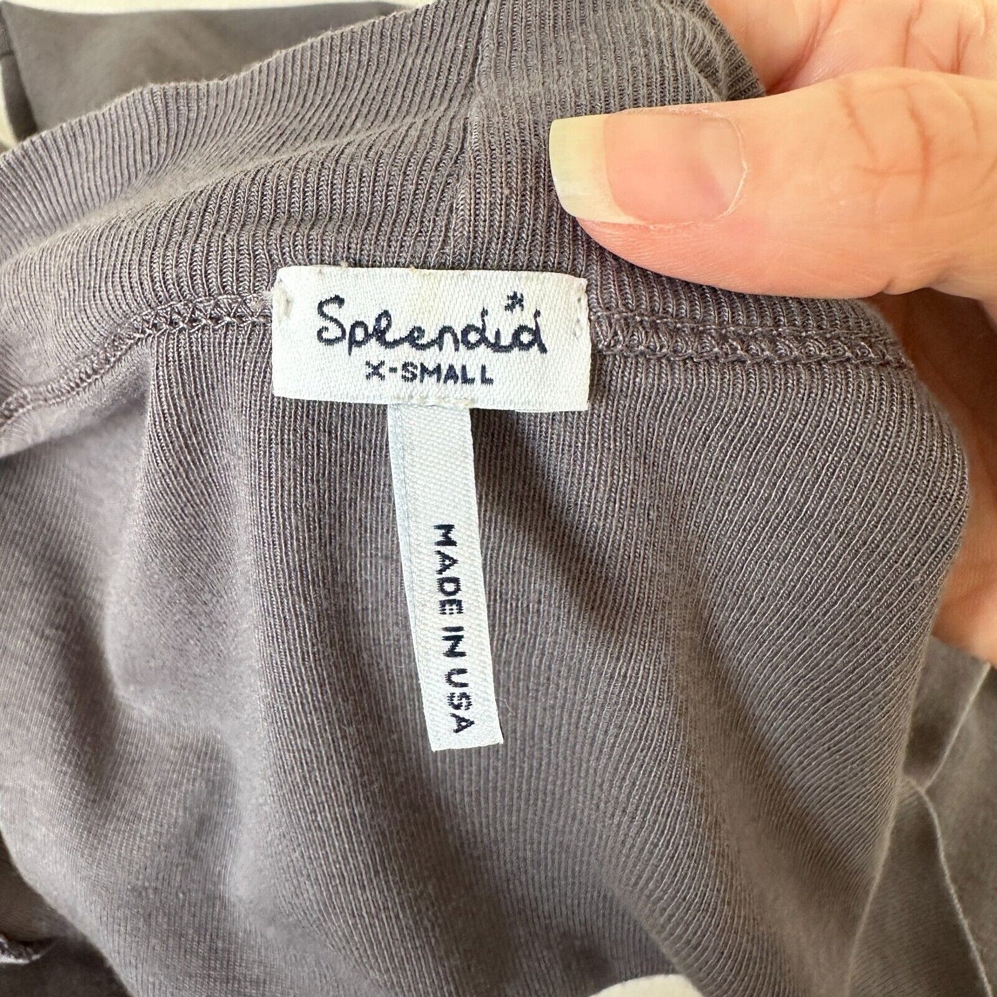 Splendid Slate Gray Open-Front Roll Tab Sleeve Front Pocket Stretch Cardigan XS