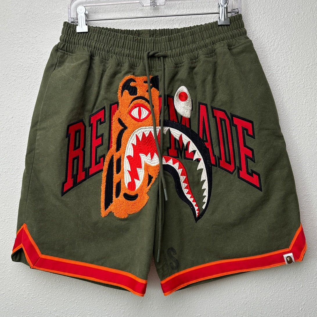 NWT RARE READYMADE x BAPE Basket Shorts Khaki Unisex US M