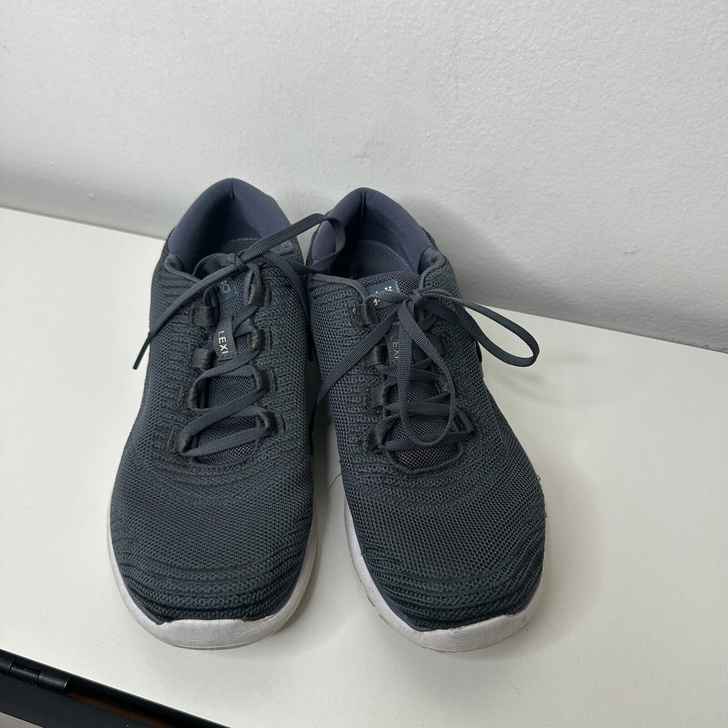 Ryka Navy Knit Lace-Up Lexi Spring Denim Plush Fit Comfort Walking Sneaker 8.5