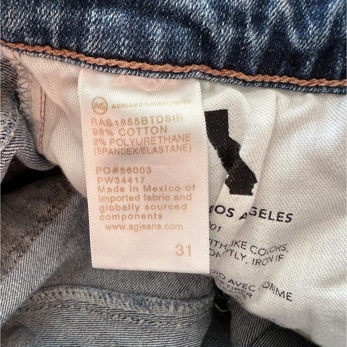 AG women’s Prima ankle cigarette jeans medium wash US 31 Japanese denim