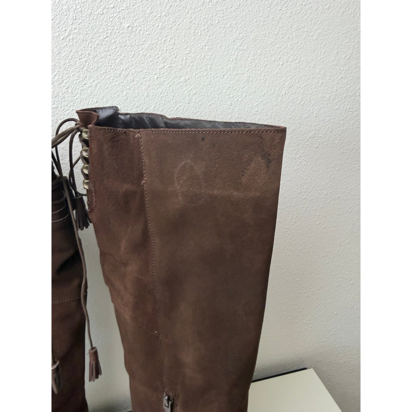 NIB French Sole Jessica Brown Suede Boots Womens 9.5