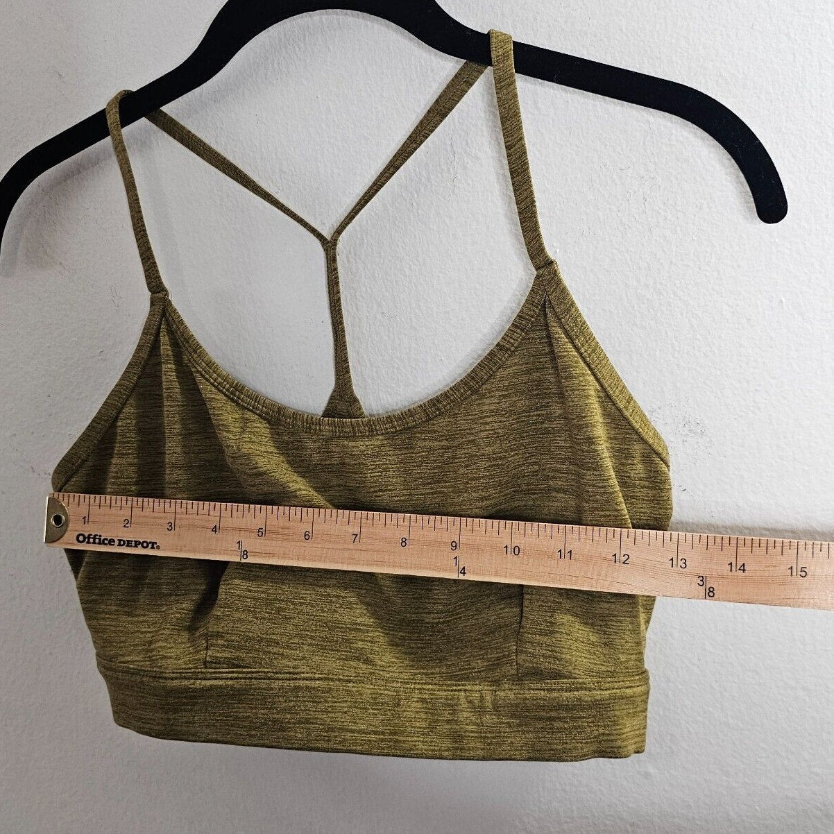 Joy Lab Olive Green Racer Back Spaghetti Strap Sports Bra Medium