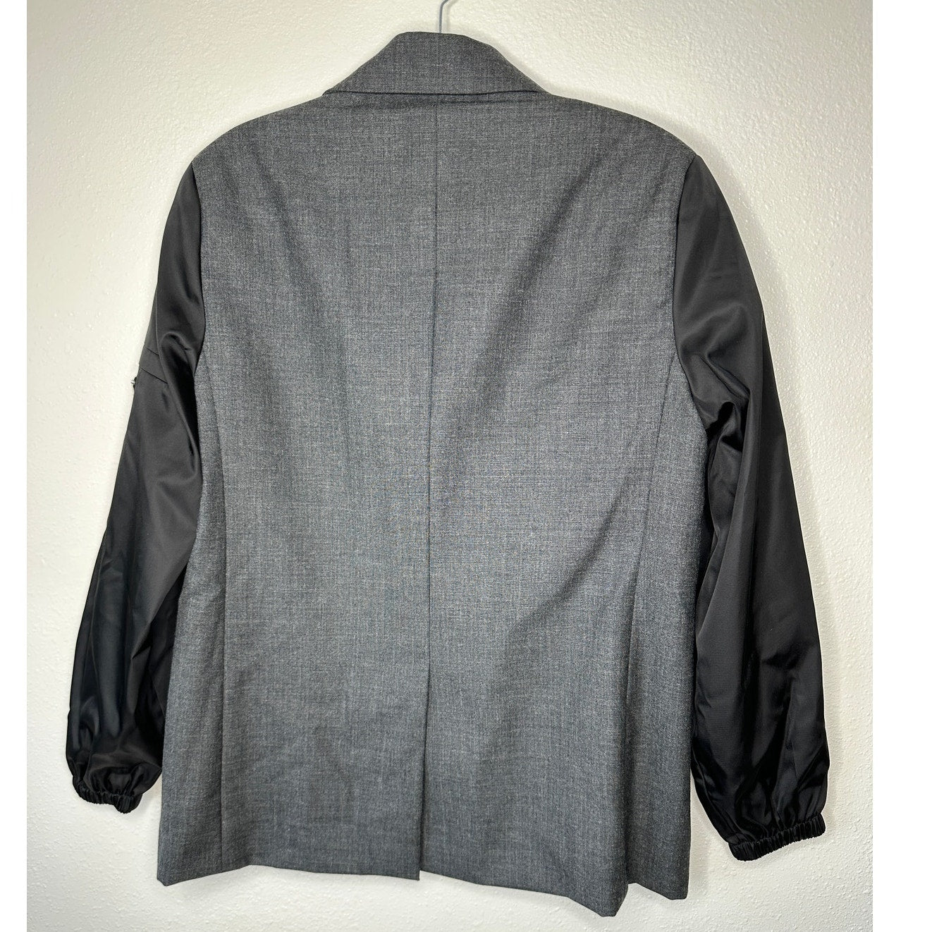 Prada Single Breasted Wool ReNylon Jacket Elasticized Cuff Retail $4700 42 / XL