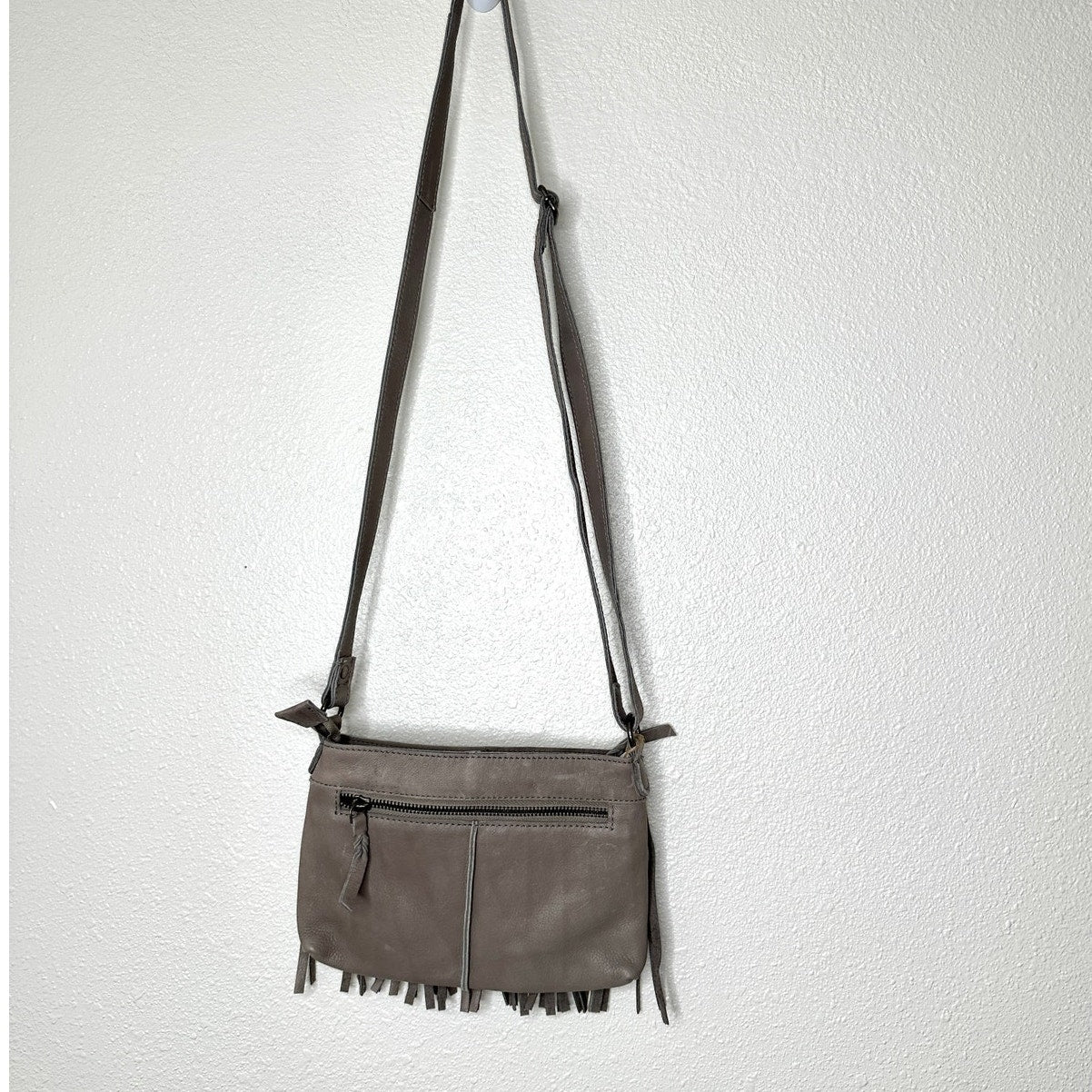 NWT Cut N Paste Taupe Molly Mini Fringe Purse Crossbody Bag