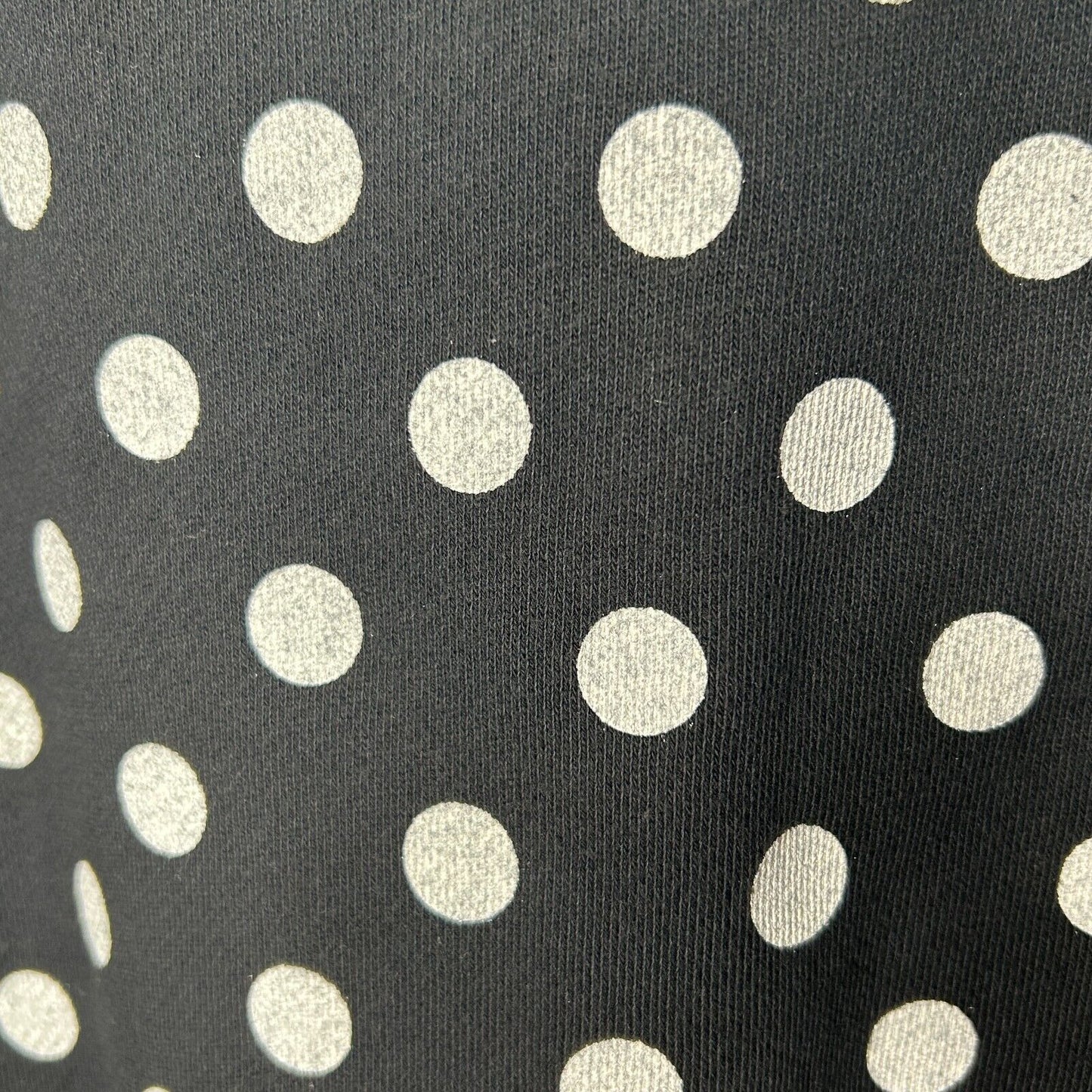 NWT Gucci Black & White Polka Dot Logo Long Sleeve Round Neck Sweatshirt L