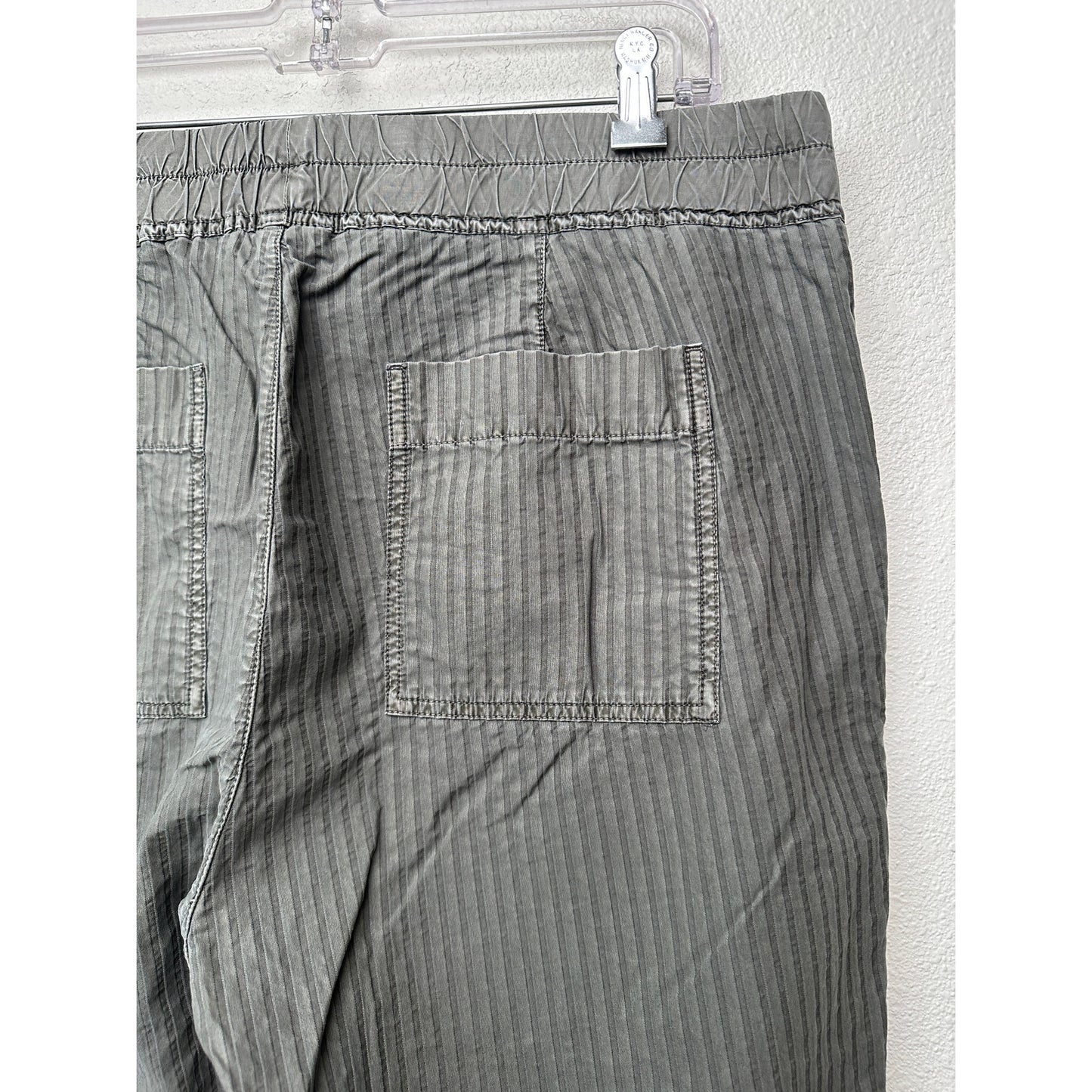 NWT James Perse Women’s Striped Utility Jogger Pants Green Sz 4