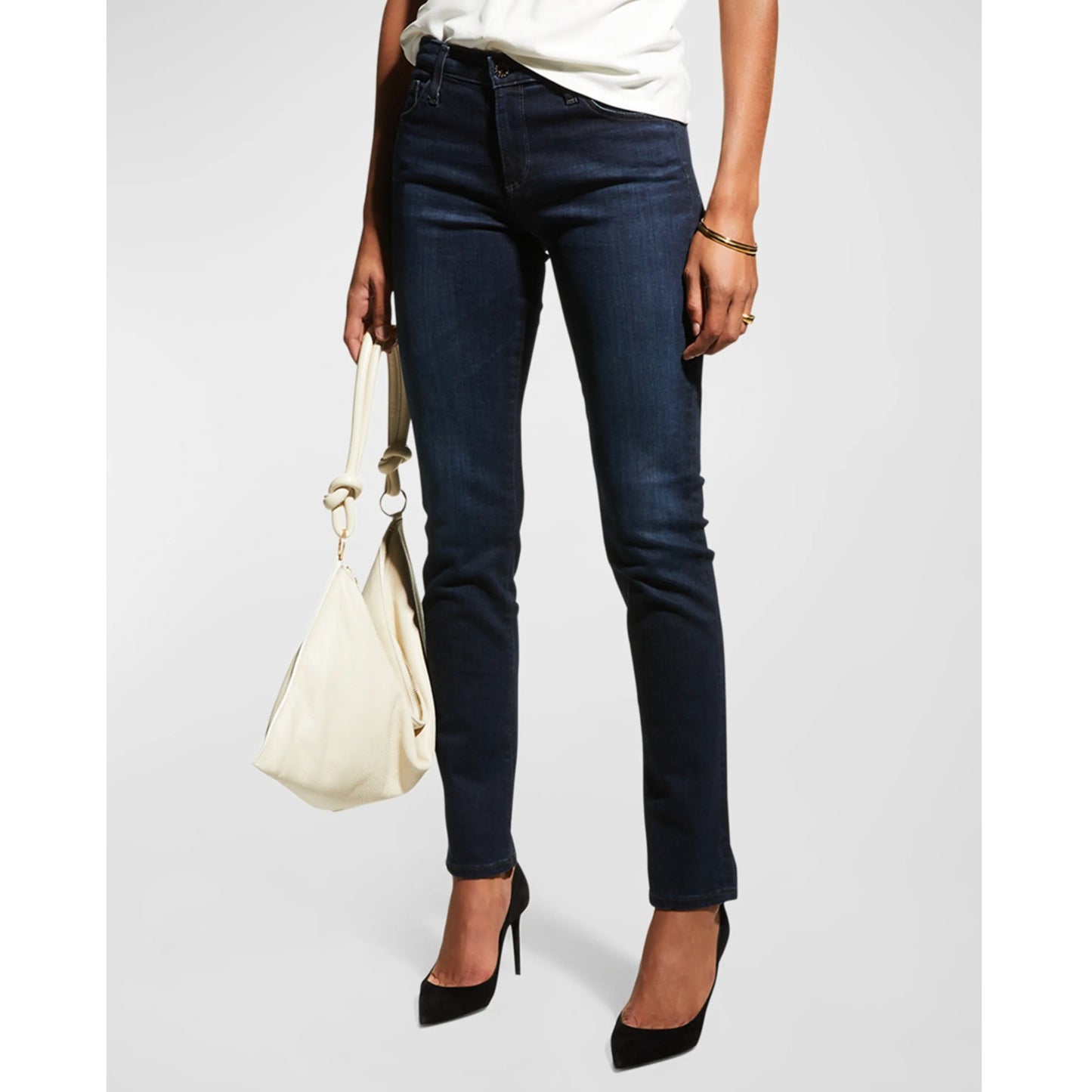 AG Adriano Dark Wash Whiskered The Prima Ankle Cigarette Ankle Jean 30R