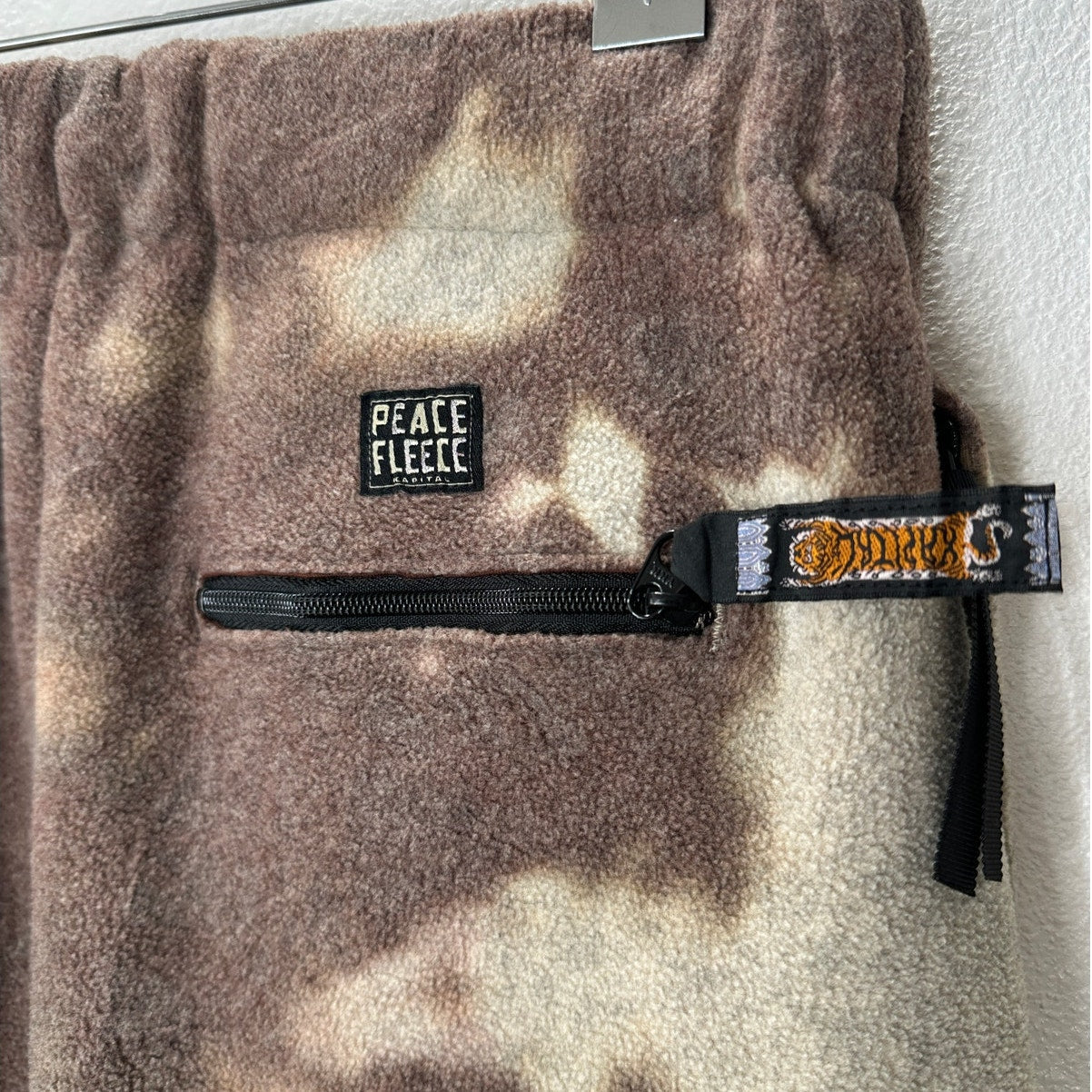 Kapital Peace Fleece Smoky Tan & Brown Tie Dye Easy Jogger Pant 3 Large