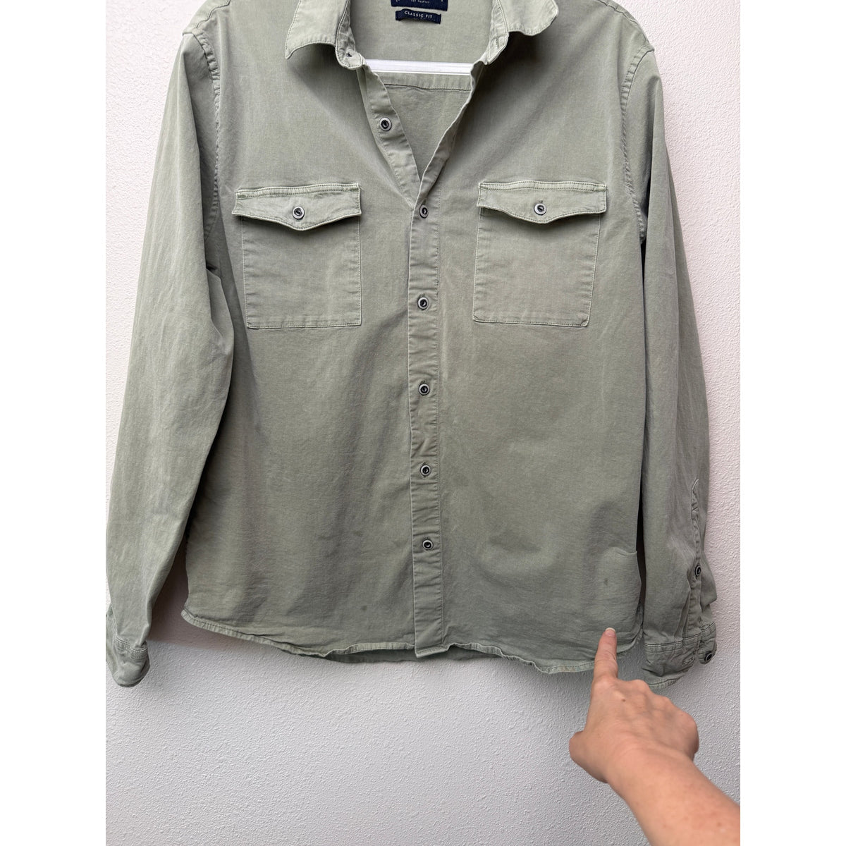 Lucky Brand Sage Green Utility Shirt Men L