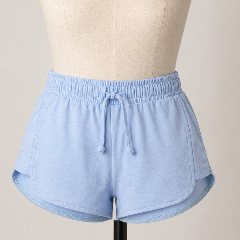 Onzie Cute Baby Blue Divine Drawstring Shorts Comfy Drawstring Waistband S / M
