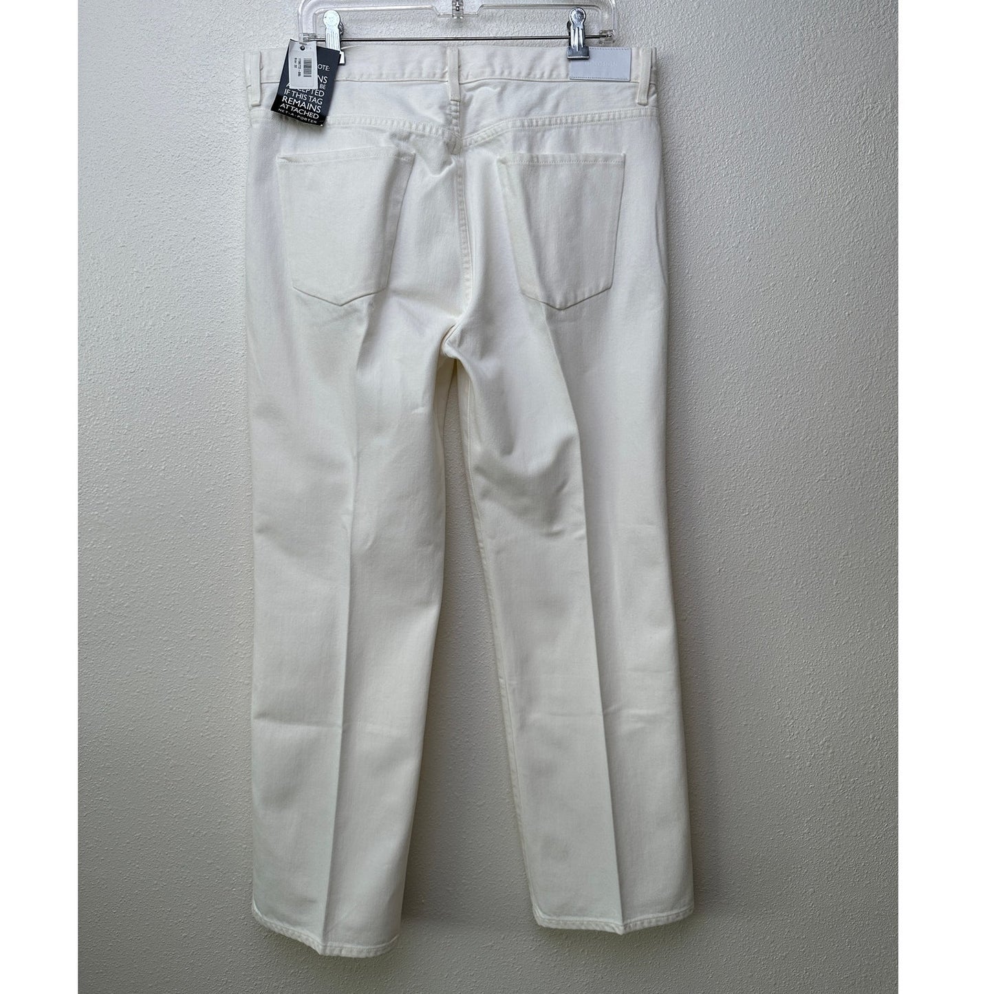 NWT Goldsign The A Jean Ivory Straight Leg Jeans US 32