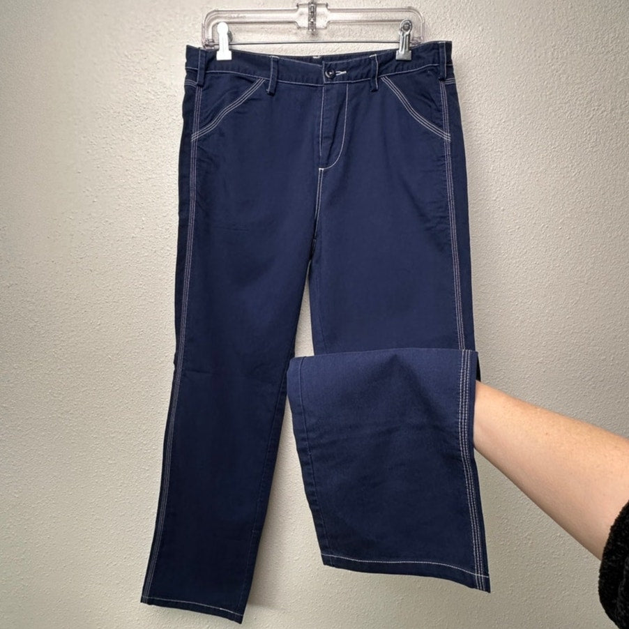NWT G1 Goods Paper Boy Pant Navy Work Jeans Women’s Size 10 Straight
