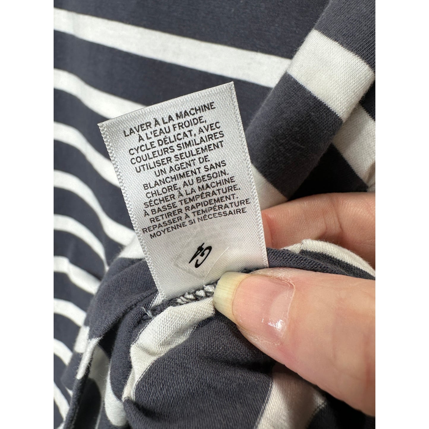 Abound Gray & White Stripe Sleeveless Mock Neck Bodysuit L