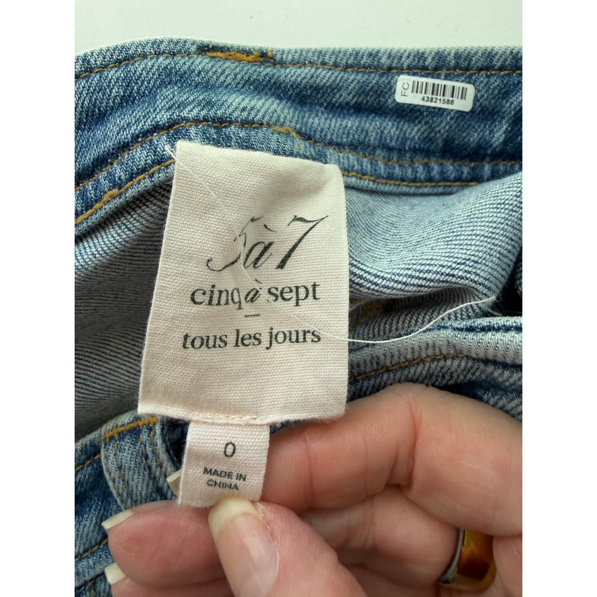 Cinq a Sept Benji Wide Leg Jeans Women US 0 Medium Wash