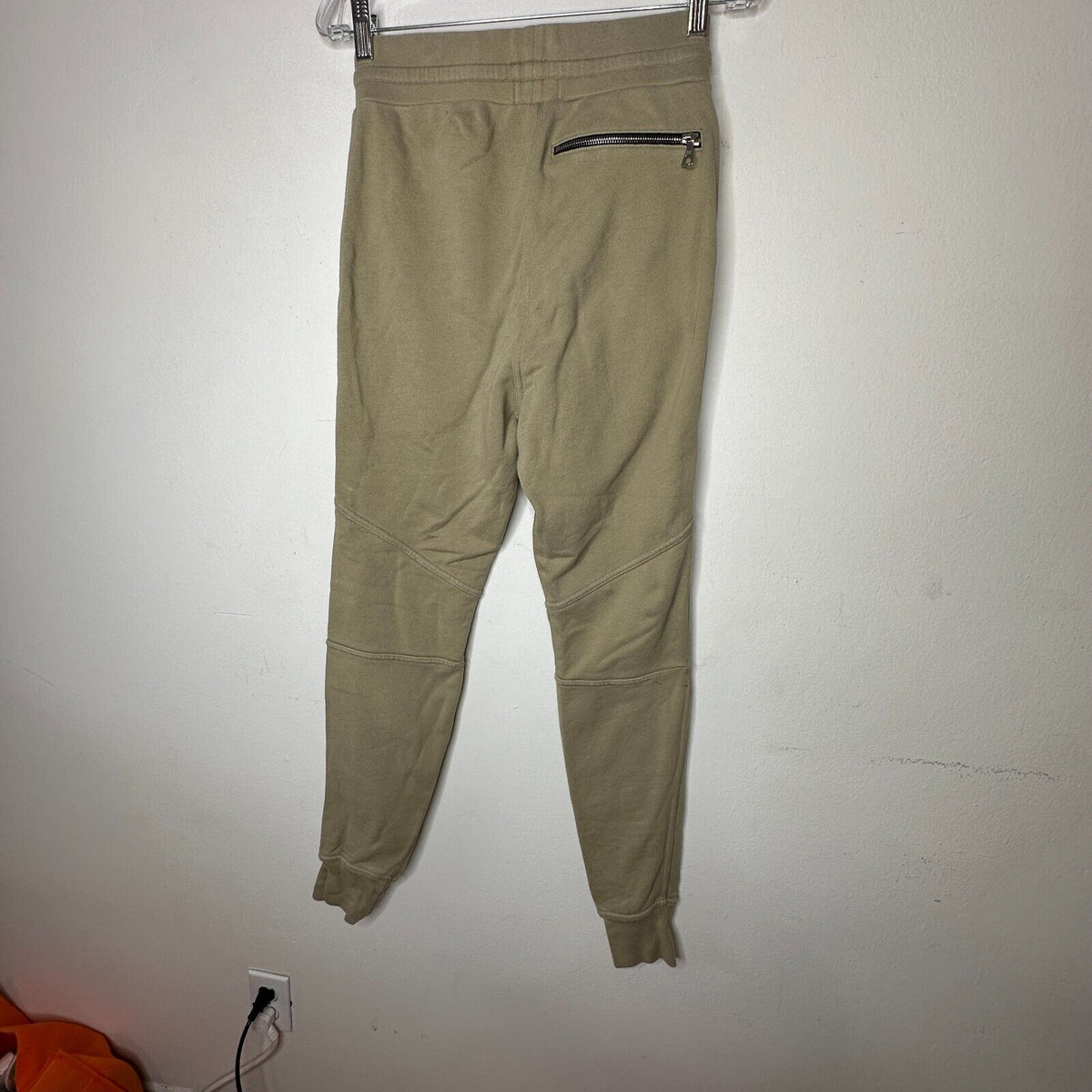 John Elliott Lieutenant Khaki Escobar Drawstring Banded Jogger Zip Pockets 2