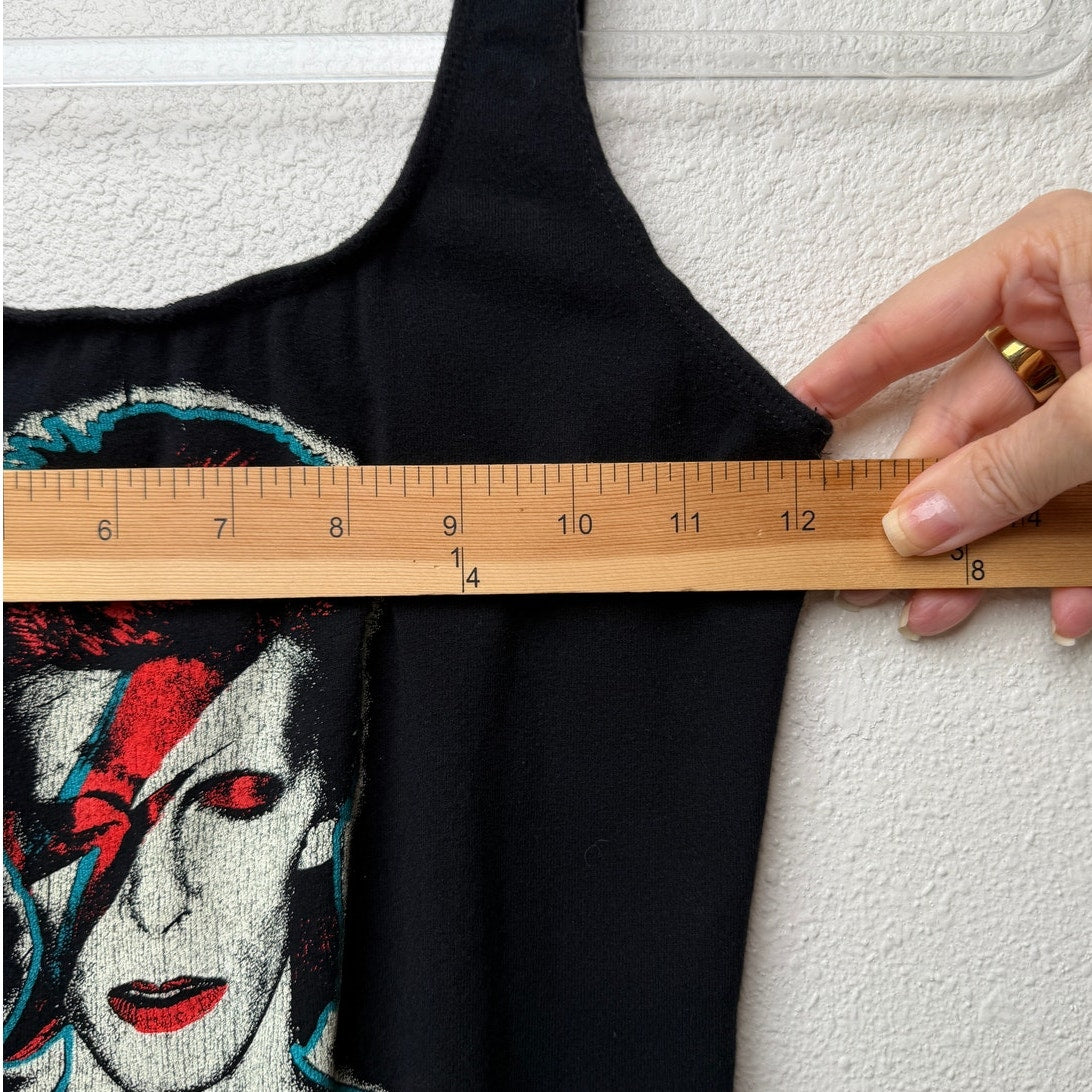 MadeWorn David Bowie Ziggy Stardust Graphic Bodysuit Black Size M