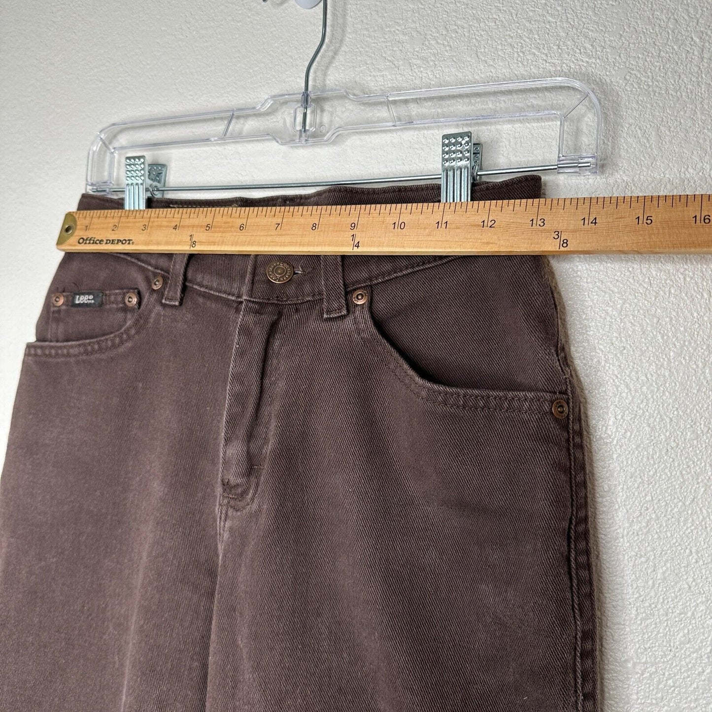 Lee Original Jeans Brown Denim Mid Rise 5-Pocket Slim Jeans 4