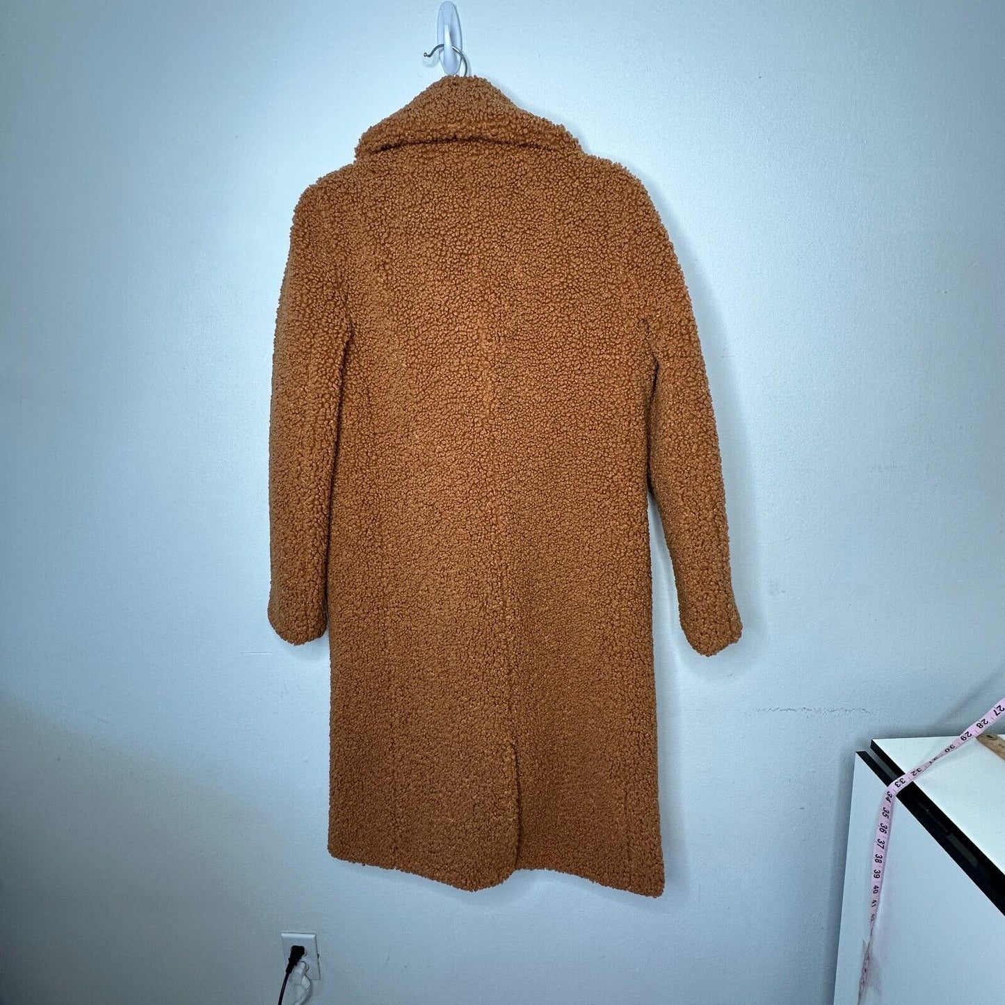 J. Crew Double Breasted Camel Adobe Clay Collared Teddy Sherpa Long Topcoat S
