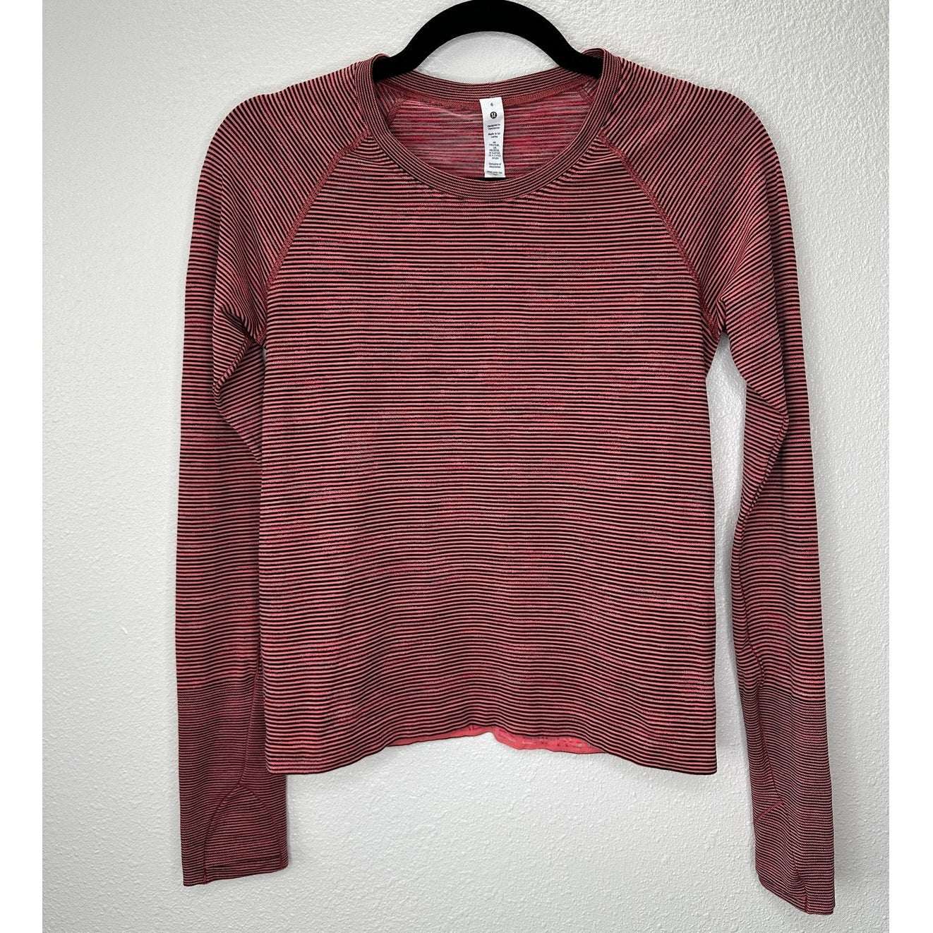 Lululemon Swiftly Tech Long Sleeve 2.0 Race Length Stripe Top 6