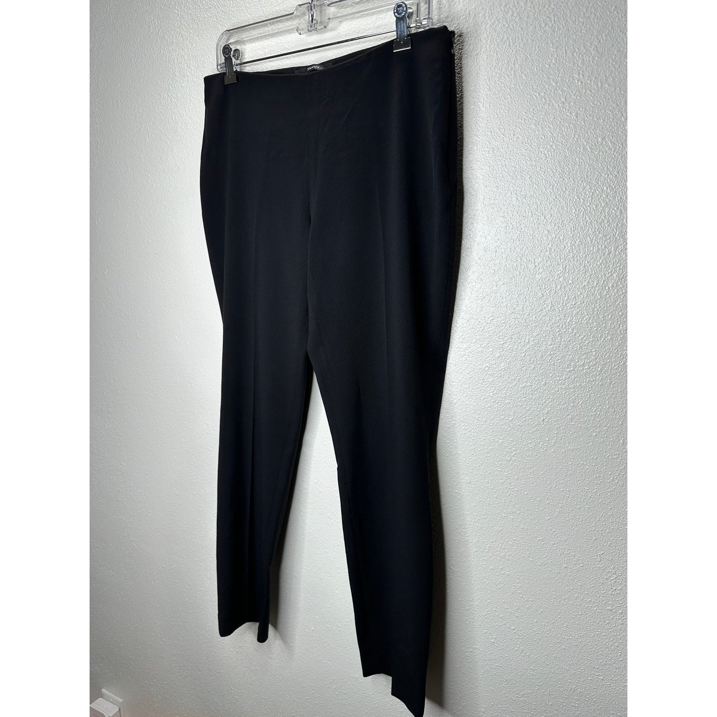 Tahari Black High Waist Straight Leg Size Zip Trouser Pant 6