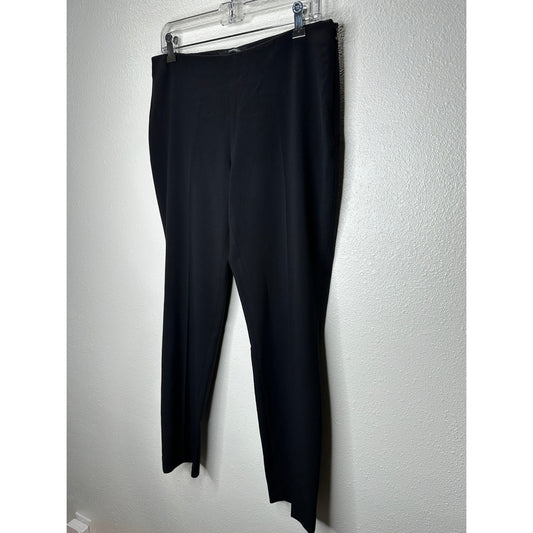 Tahari Black High Waist Straight Leg Size Zip Trouser Pant 6