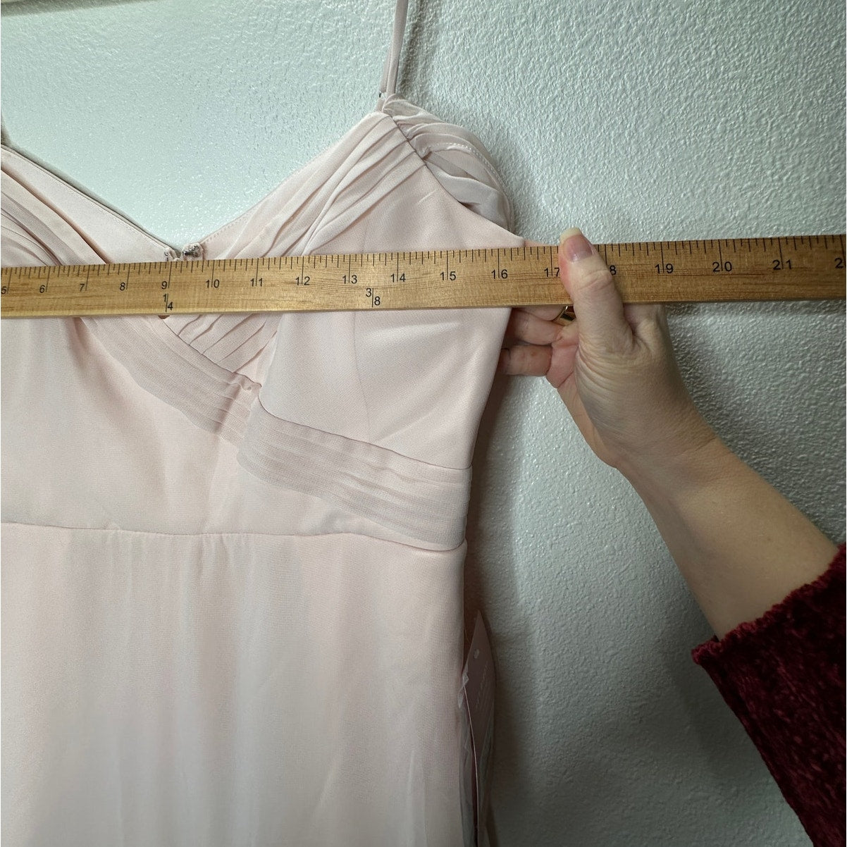 NWT Birdy Grey Pale Blush Spence Chiffon Convertible Maxi Dress M