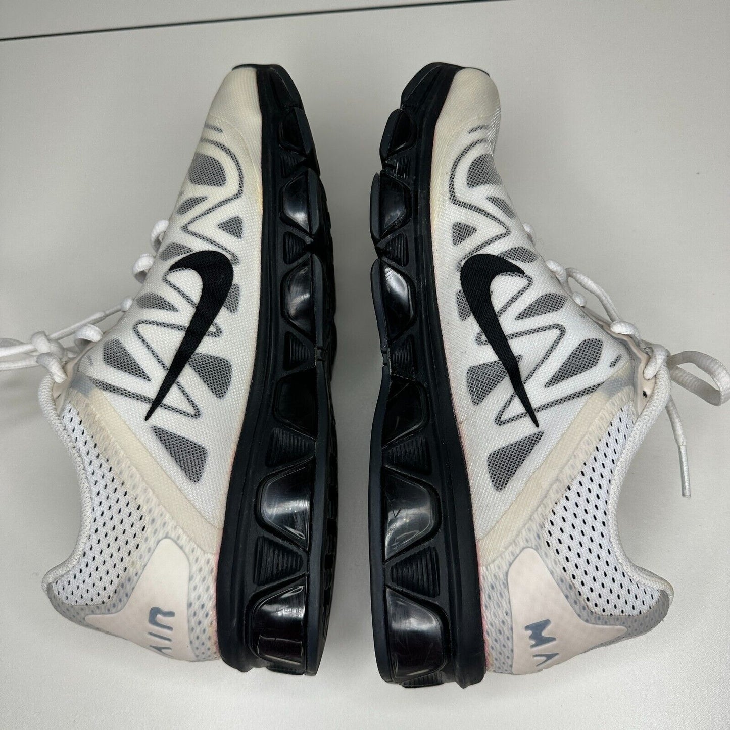 Nike Cream White Black Gray Tailwind 7 Max Air Womens Running Sneakers Size 9
