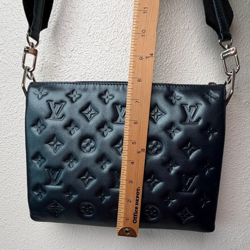 Louis Vuitton Coussin PM Metallic Blue Lambskin Crossbody Bag M21535