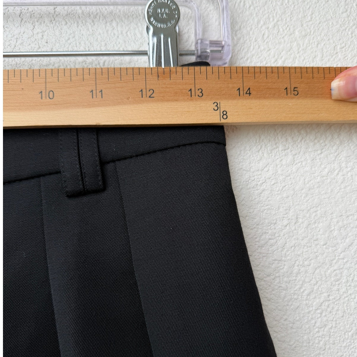 Luel Studio Black High Waist Pleated Wide Leg Pants Wool Size 0