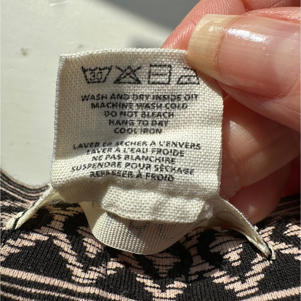 Billabong Tan & Black Aztec Print Stretch Mini Skirt Medium