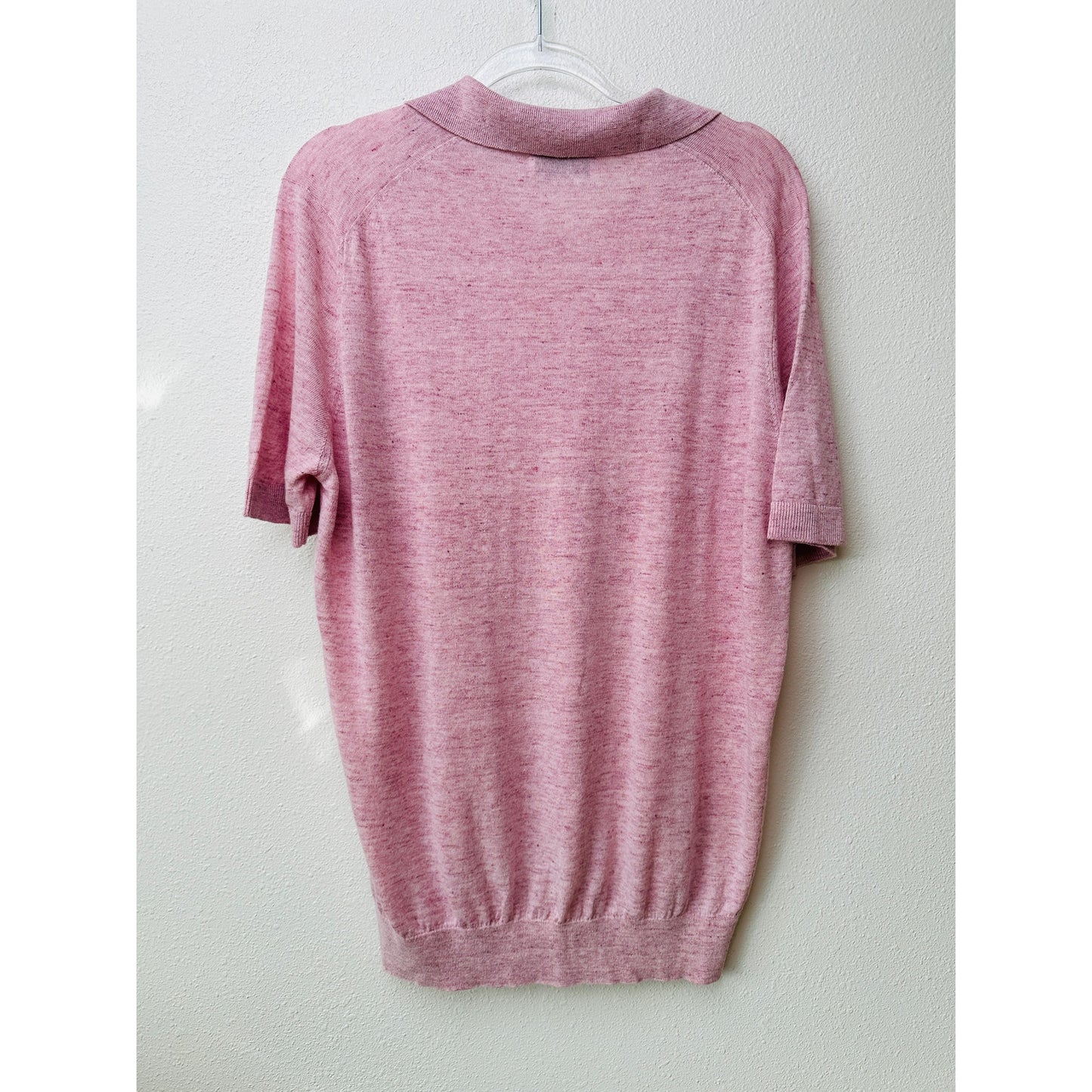 Brunello Cucinelli Polo Pink Men US XL Linen Knit