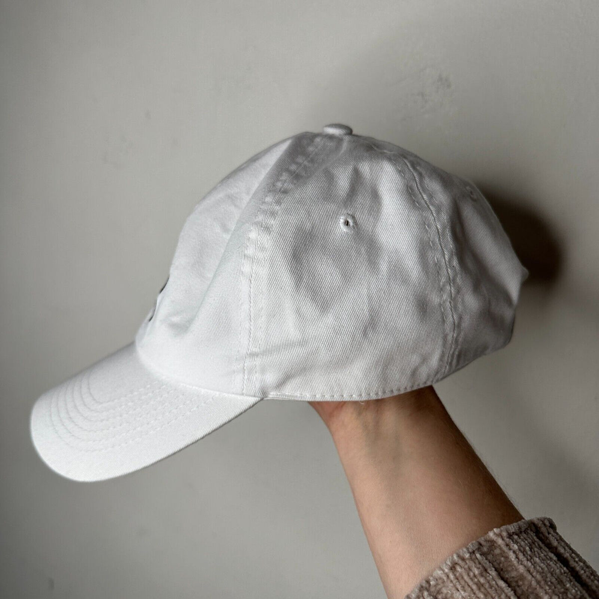 NWOT Livin Cool White Adjustable Baseball Cap Hat Black Livin Cool Graphic OS