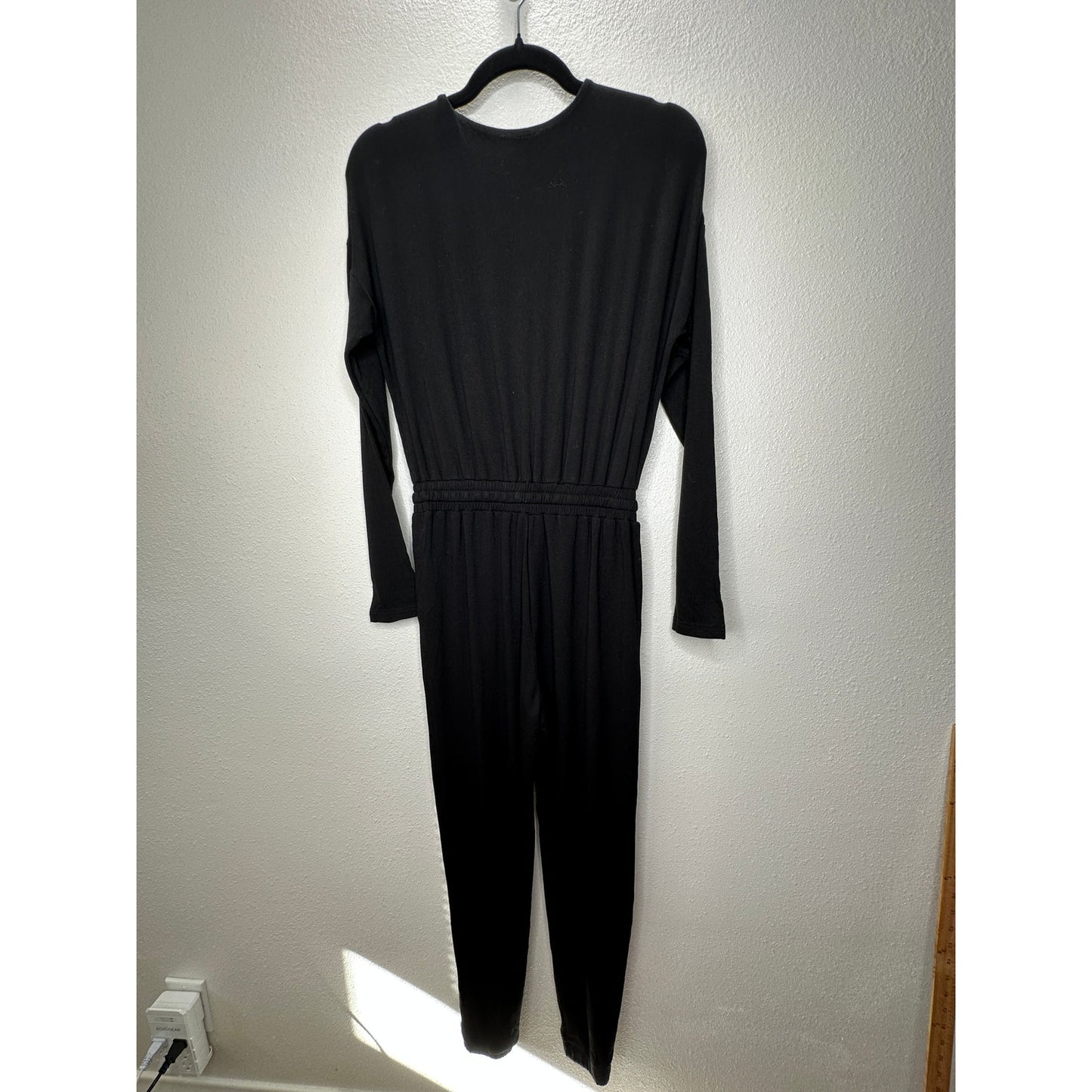 VICI Black Colette Deep-V Long Sleeve Pocketed Drawstring Jumpsuit XS