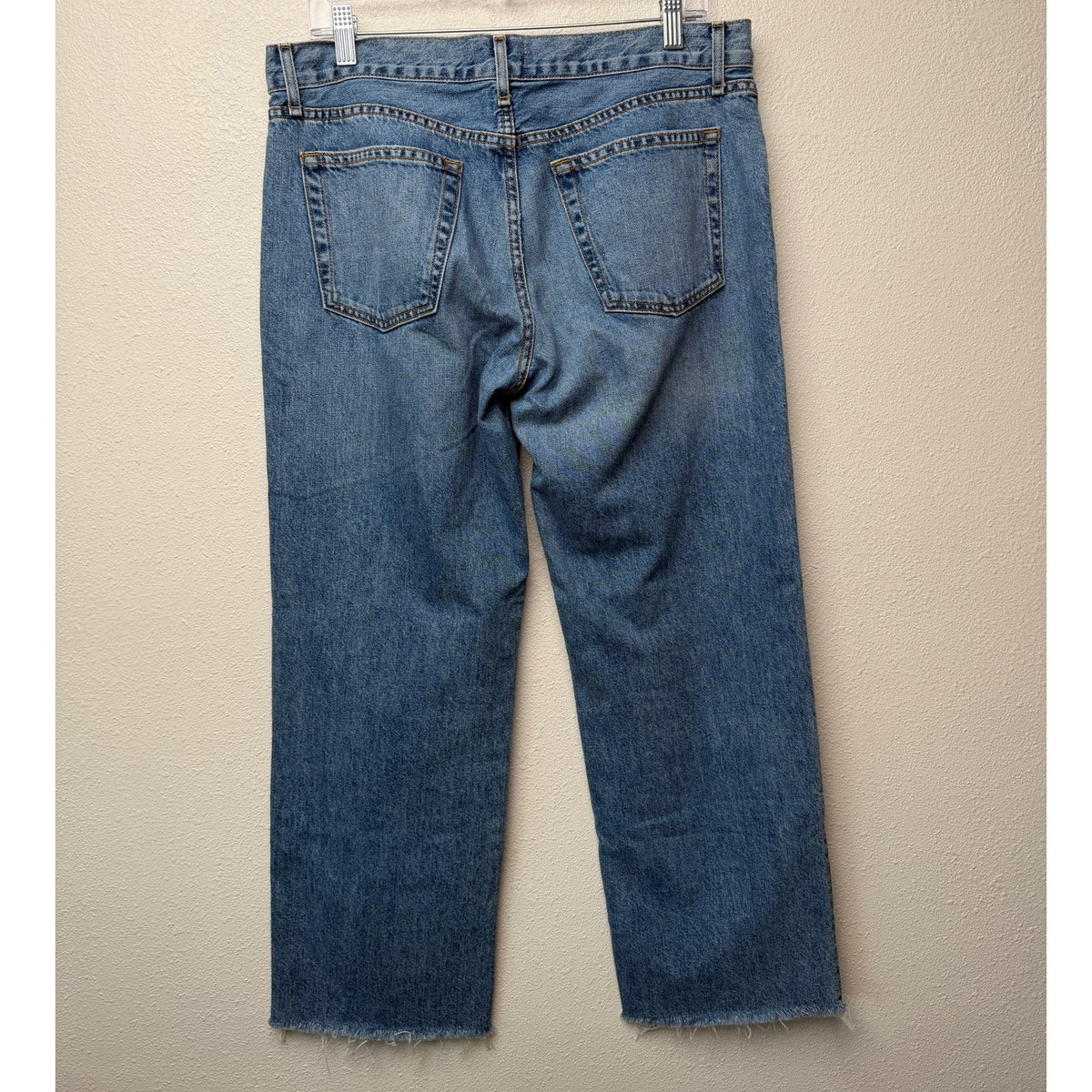 ASKK NY Berkeley Low Rise Straight Jeans Raw Hem Women's US 29