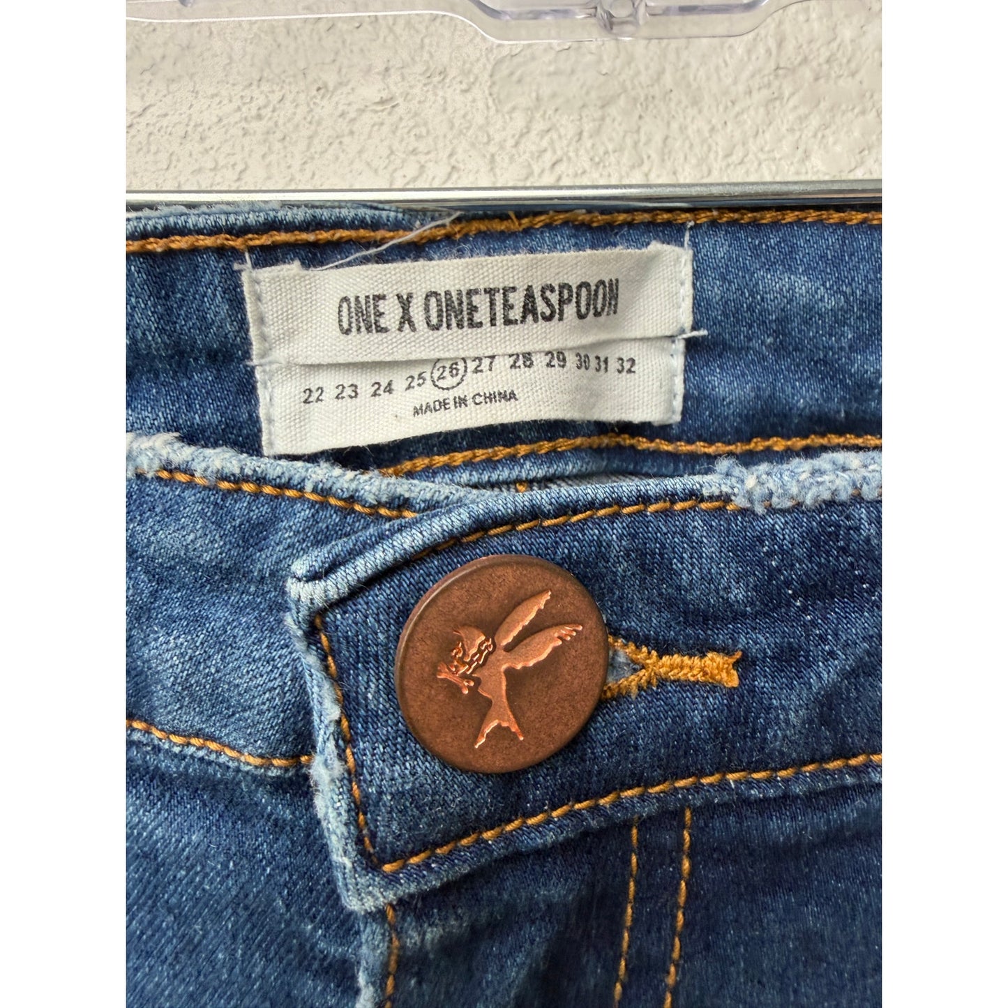 One Teaspoon Freebirds II Blue Skinny Jeans Women's 26