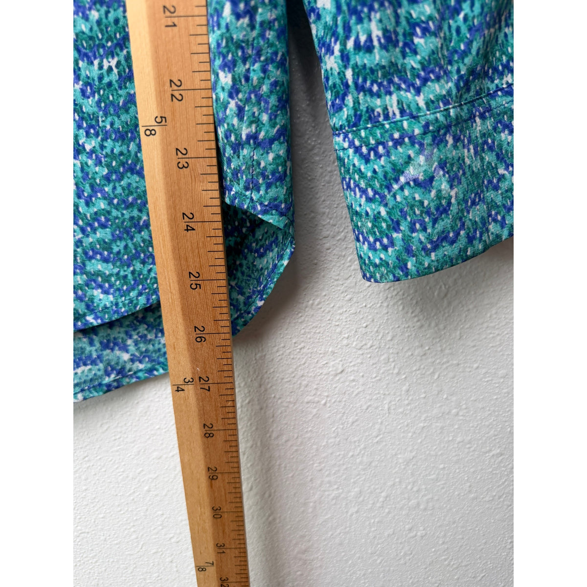 Equipment Blue Green Silk Print Shirt Women S