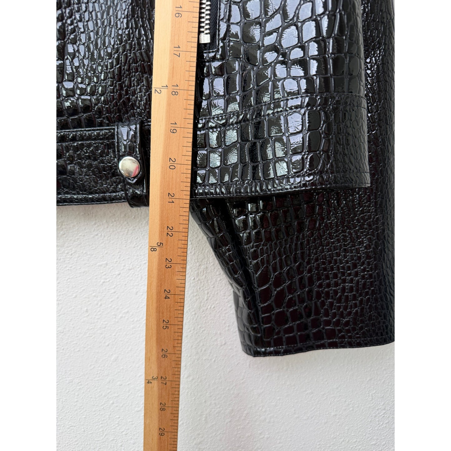 Stand Studio Imani Womens US 8 Black Croc Moto Jacket