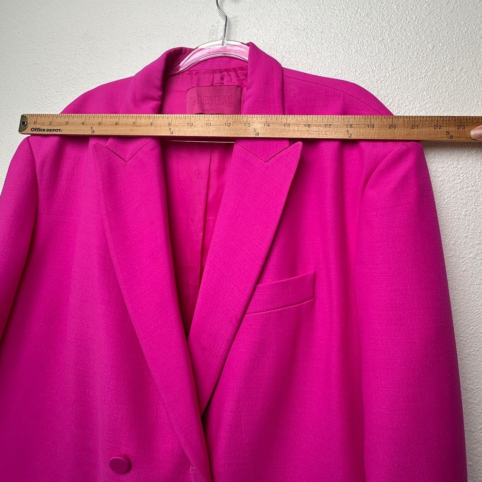 Valentino Pink Jumpsuit & Blazer Set Women IT 46/42 Strapless Wide Leg