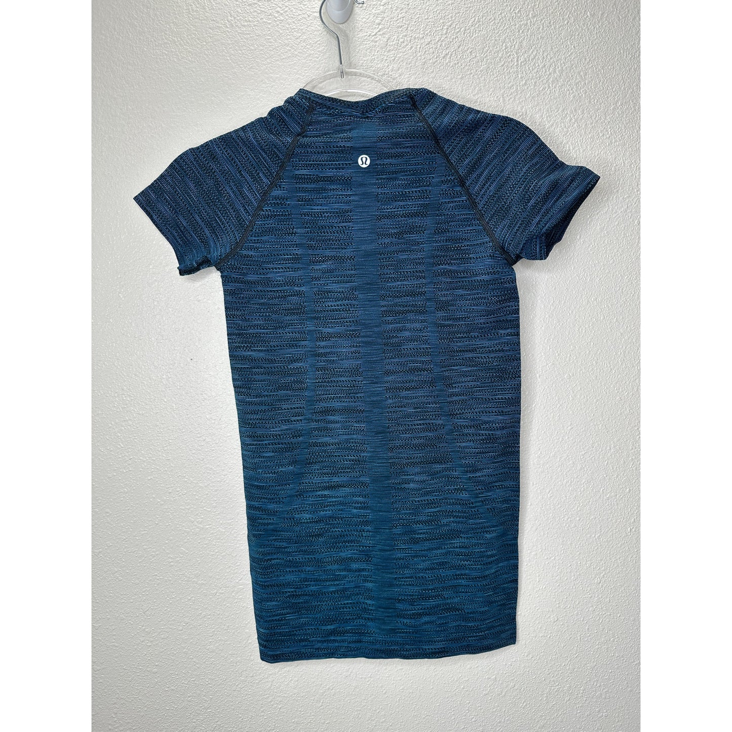 Lululemon Blue & Black Stripe Swiftly Tech Short Sleeve Tee