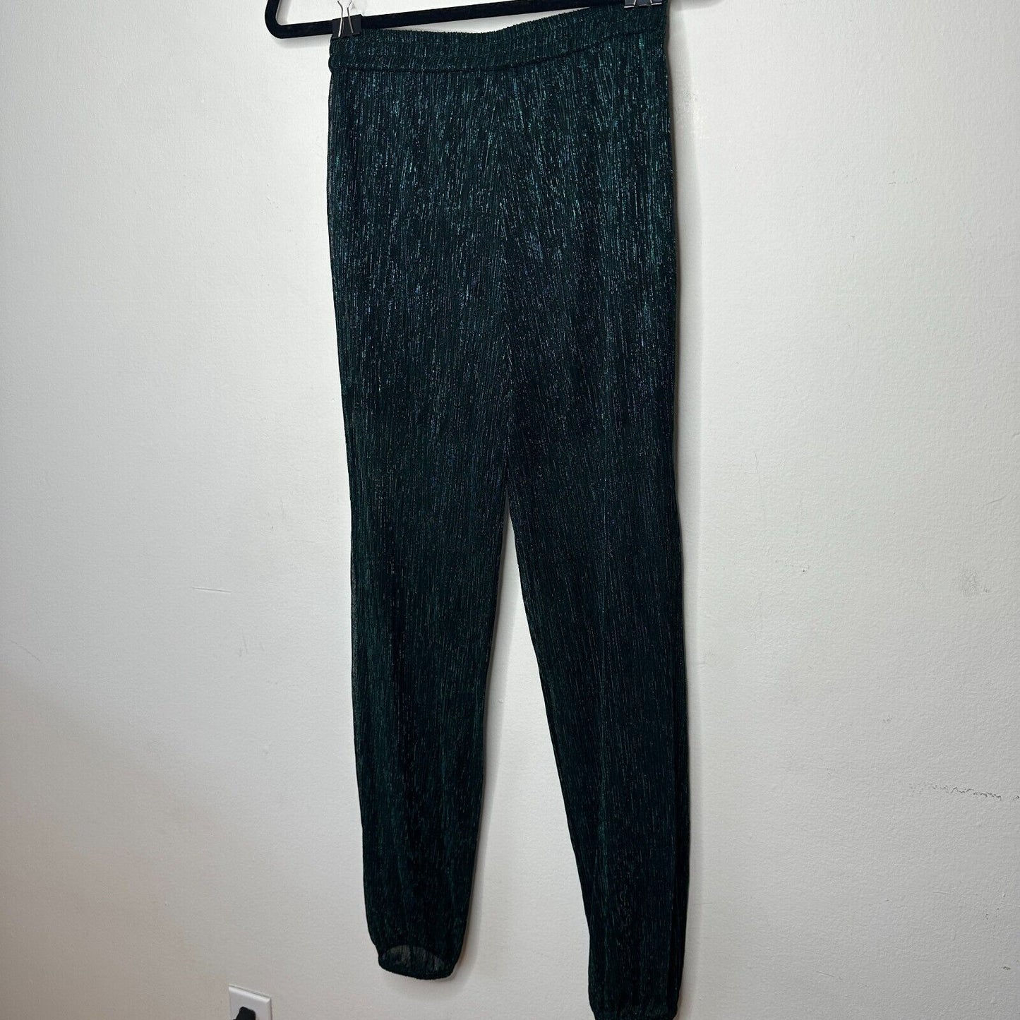 Bailey 44 Emerald Green Metallic Shimmer Pants With Undershorts Harem Legs Small