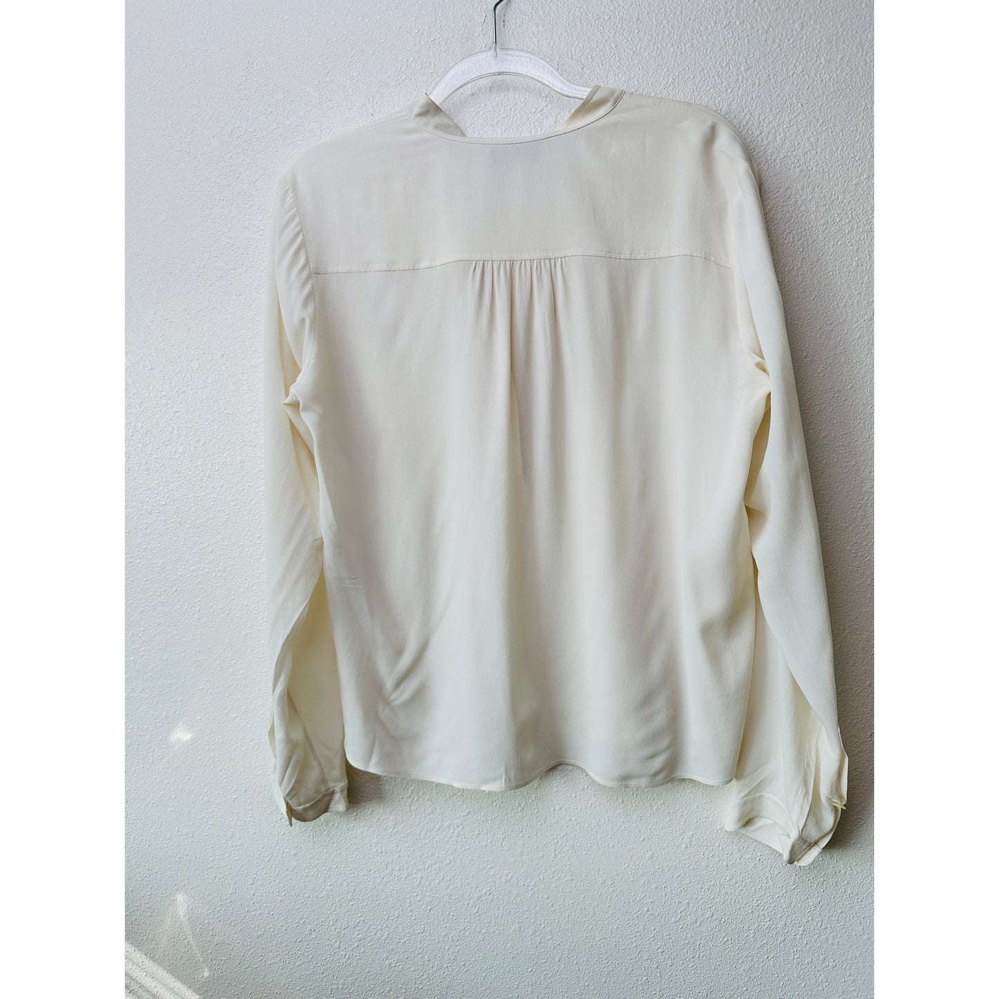 Stella McCartney Off-White Mandarin Collar Blouse Women's US 10 (EU 42)
