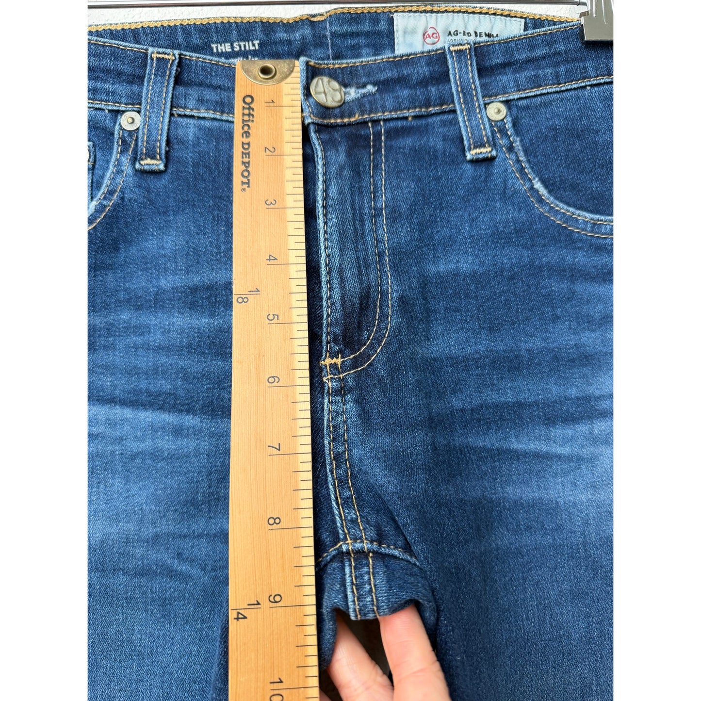 AG Women's 30R Blue The Stilt Cigarette Jeans