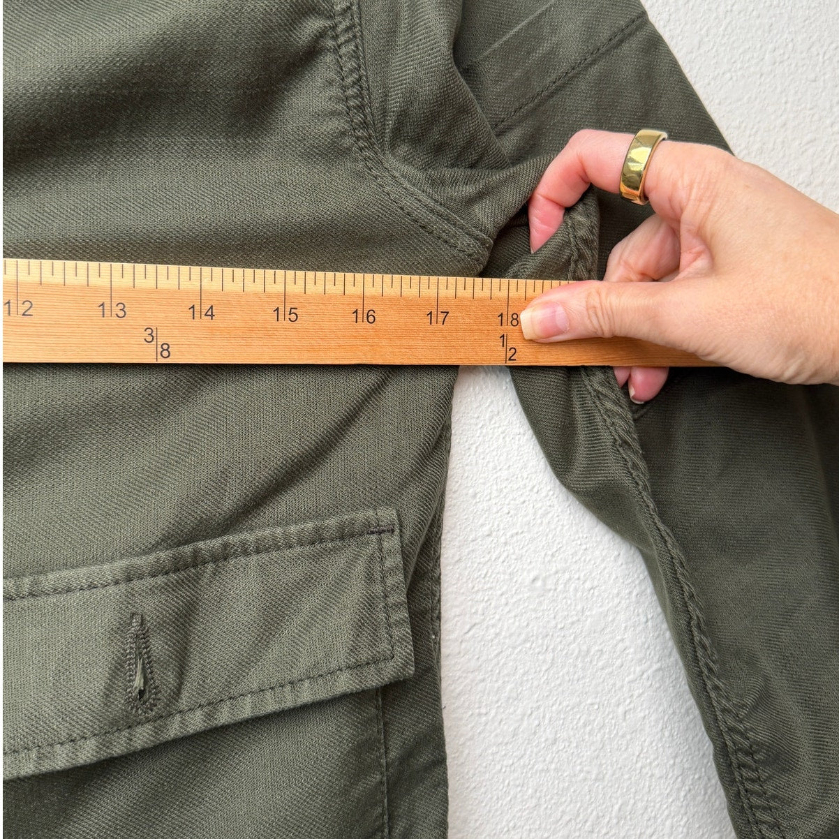 The Great Olive Green Cropped Utility Jacket Oversized US 0