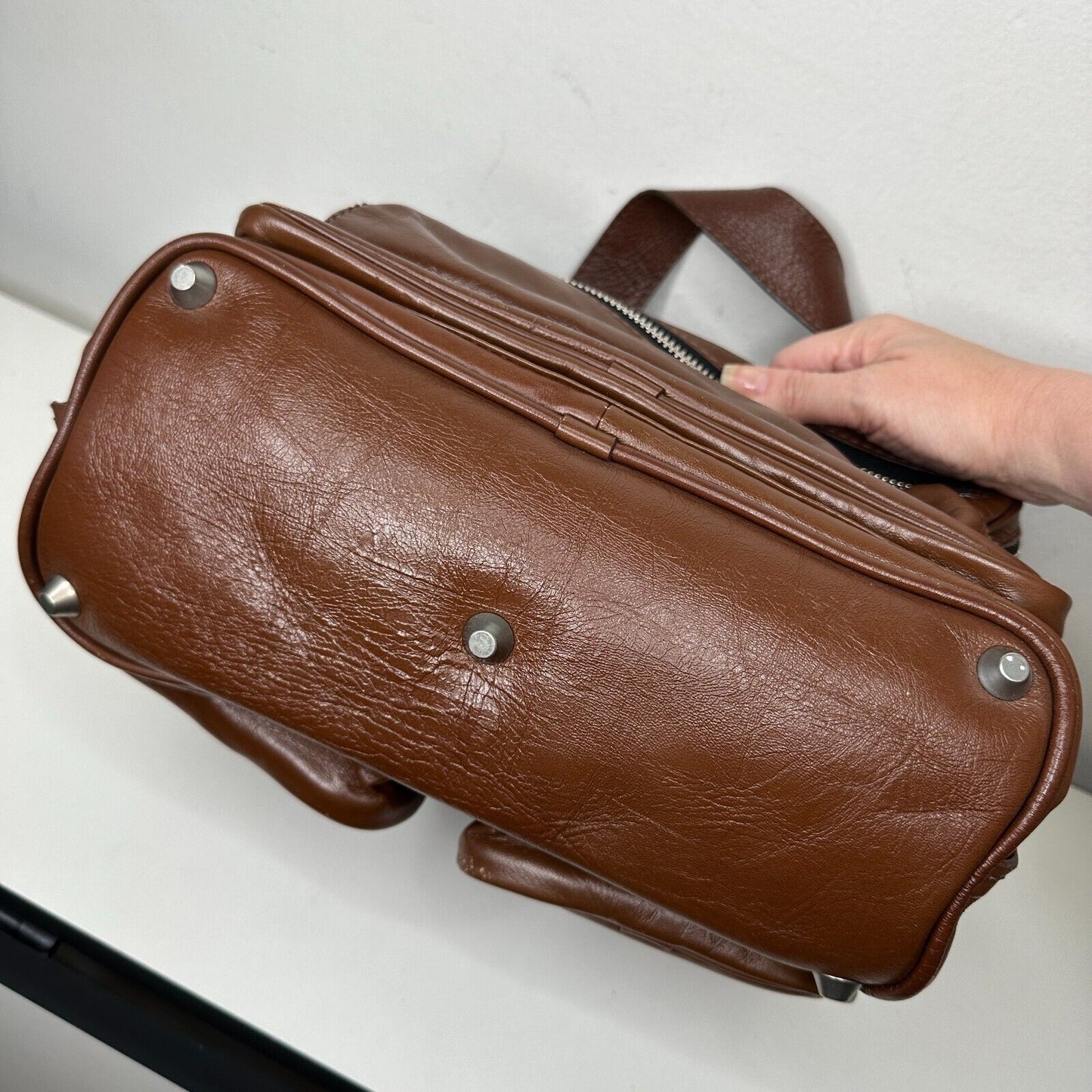 Chloe Betty Handbag and Coin Purse Lux Brown Calfskin Leather Silver Hardware