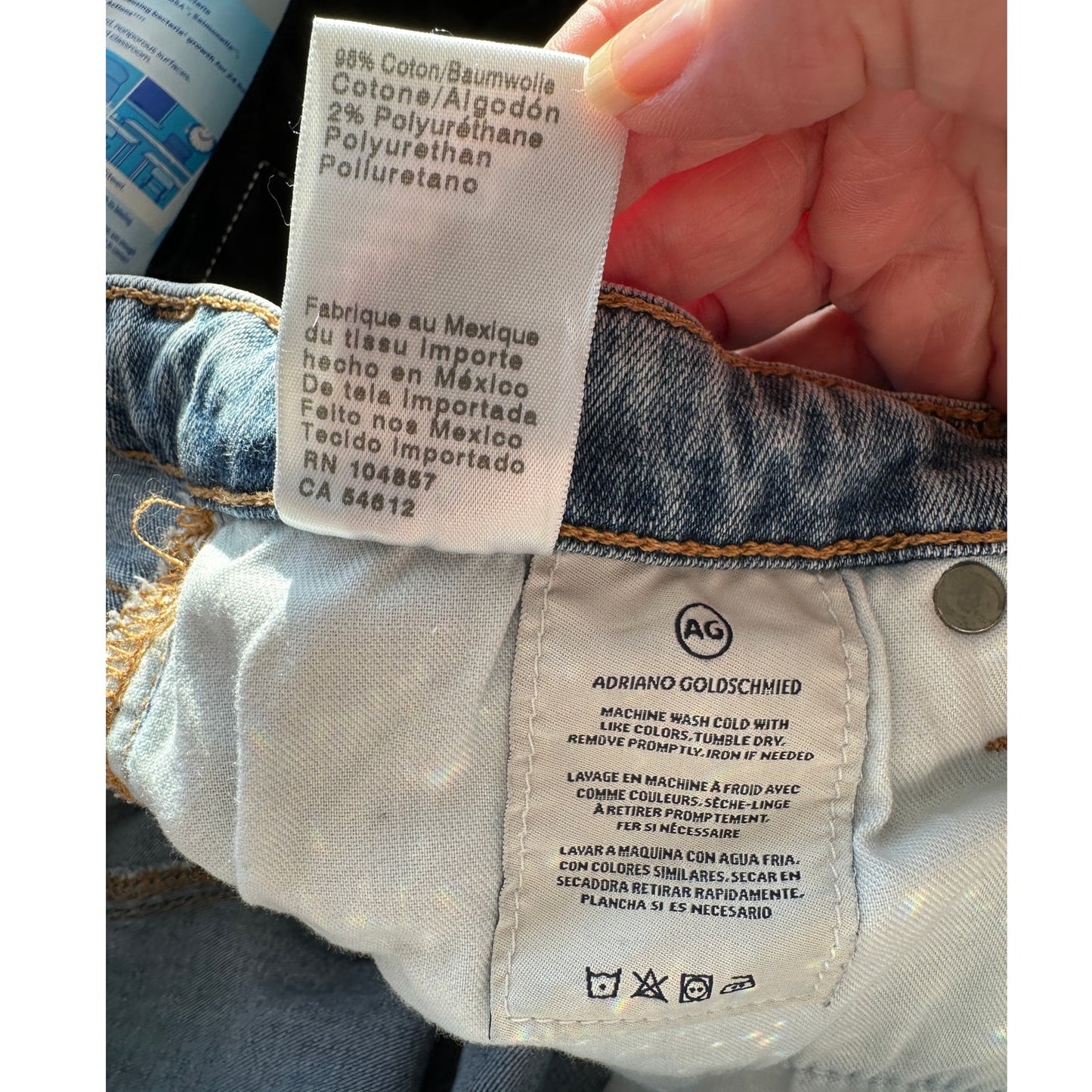 Adriano Goldschmied The Prima Crop Jeans Light Blue Women’s 31 Distressed