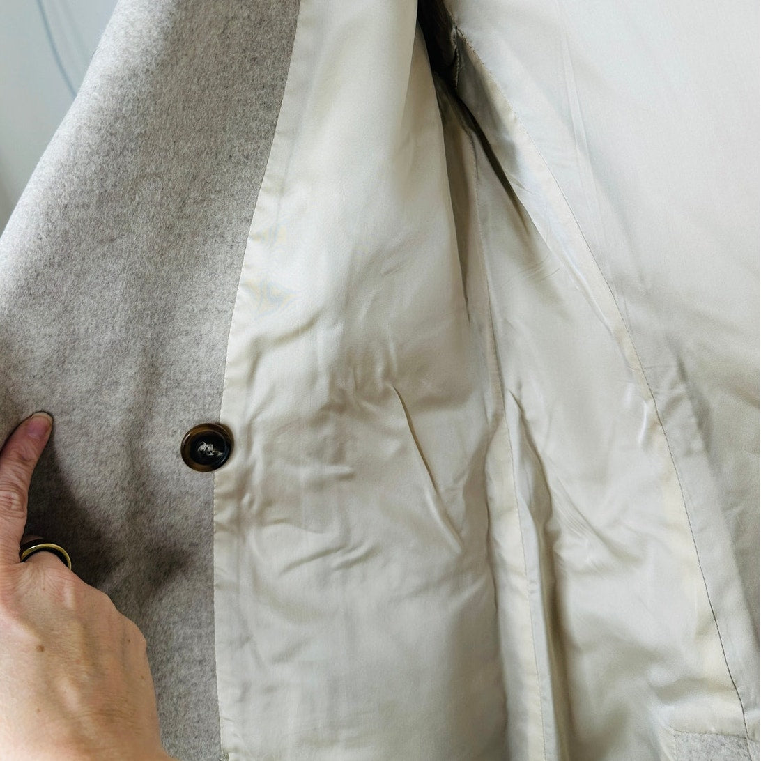 Alexander McQueen Taupe Cashmere Double Button Jacket 42 / 8