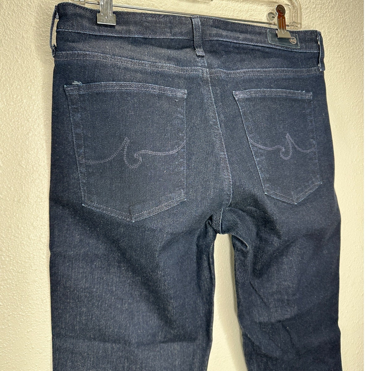 AG Medium Wash Whiskered Prima Cigarette Leg Jeans 30