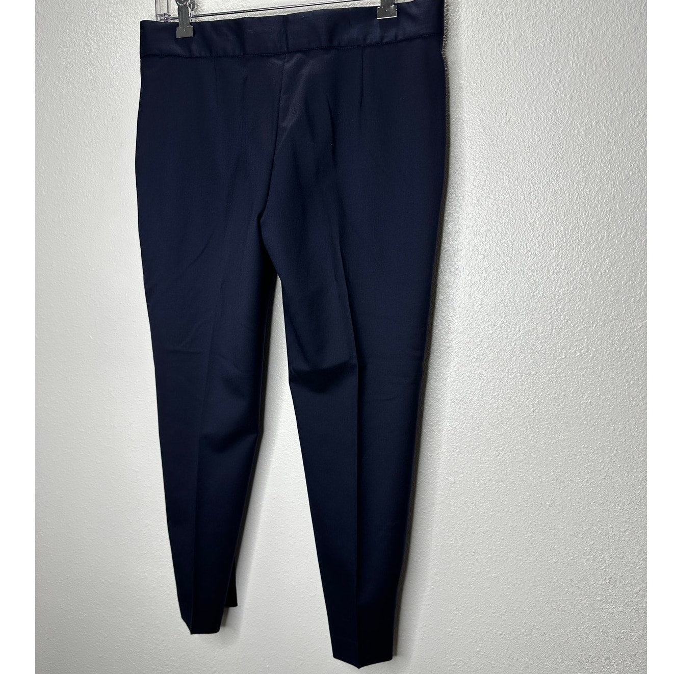 Stella McCartney Navy Vivian Wool Tapered Leg Zip Ankle Trouser Pant 40 / M