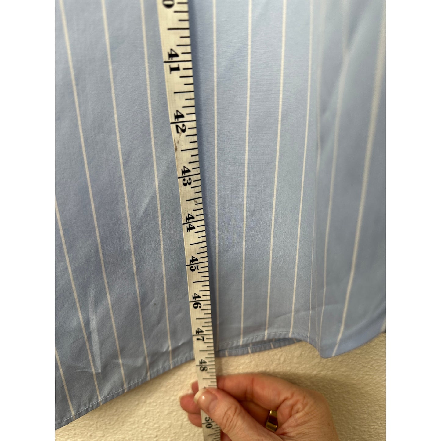 NWT The Row Karl Blue & White Stripe Long Sleeve Shirt Dress L