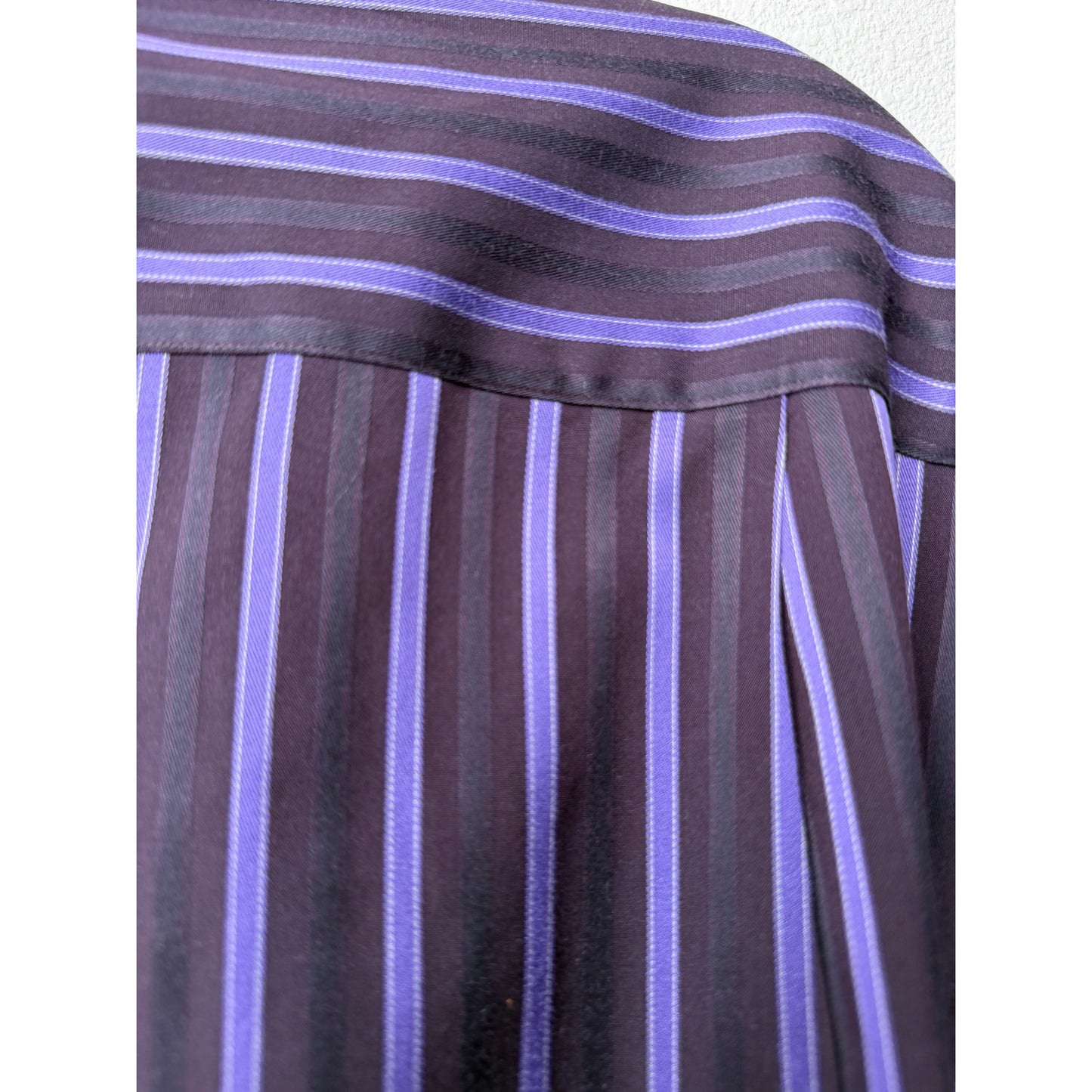 Ben Sherman Soho Purple Black Stripe Shirt Mens 16.5 32/33